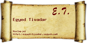 Egyed Tivadar névjegykártya