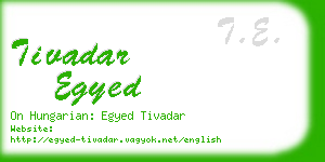 tivadar egyed business card